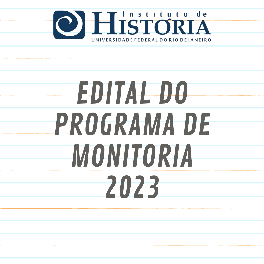 EDITAL DO PROGRAMA DE MONITORIA